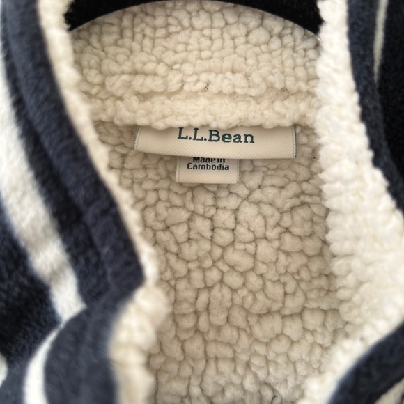 LL Bean Striped Fleece Jacket - Picture 16 of 16